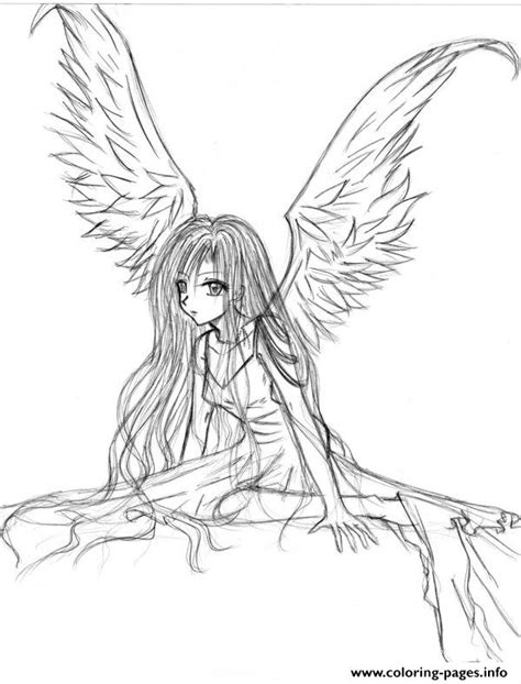 angel anime coloring pages|angels coloring pages printable.